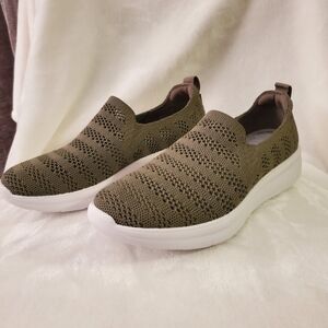 Cloudsteppers by Clarks - Olive Green  Fabric Slip-on - 7.5